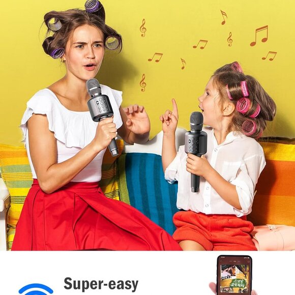 Wireless Bluetooth Karaoke Microphone, Built-in Loud Speaker , Singing, SILVER - Picture 3 of 8